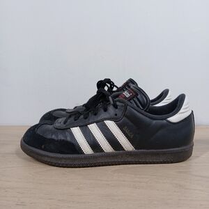 Adidas Samba Black Leather Classic Retro Lace-Up Sneakers 1308